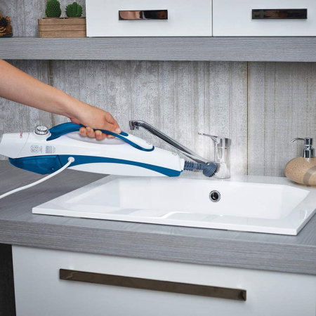 Mop cu Abur Polti Vaporetto SV 460 Double, 15 in 1, 1500 W, 2.4Kg, Alb/Albastru [3]