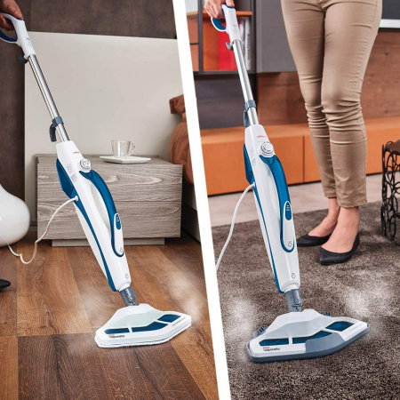 Mop cu Abur Polti Vaporetto SV 460 Double, 15 in 1, 1500 W, 2.4Kg, Alb/Albastru [6]