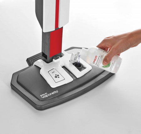 Mop cu Abur Polti Vaporetto SV650_Style 2 în 1, 1500 W, Abur Reglabil, Mâner Plută, 19 Accesorii, Autonomie Nelimitată, Alb/Roșu [5]
