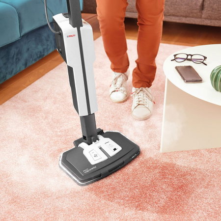Mop cu Abur Polti Vaporetto SV660_Style 2 în 1, 1500 W, Abur Reglabil, Mâner Plută, 19 Accesorii, Autonomie Nelimitată, Alb/Gri [2]