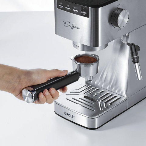 Polti Coffea P10S espressor de cafea pentru espresso și cappuccino, compatibilă cu cafea măcinată și capsule E.S.E. de 44 mm, Steamymilk pentru spumarea laptelui, rezervor detașabil de 1,3 l, 1450 W, [6]