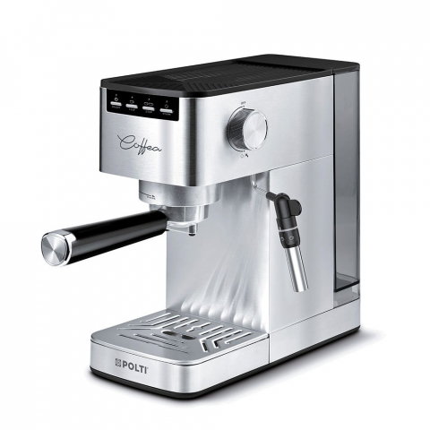 Polti Coffea P10S espressor de cafea pentru espresso și cappuccino, compatibilă cu cafea măcinată și capsule E.S.E. de 44 mm, Steamymilk pentru spumarea laptelui, rezervor detașabil de 1,3 l, 1450 W, [1]