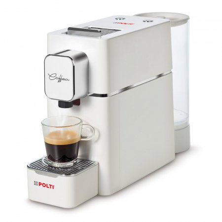 Cafea și espressoare - Polti Coffea S15W espressor de cafea pentru espresso, compatibil cu capsule E.S.E. de 44 mm, rezervor detașabil de 0,85 l, pompa 19 BAR