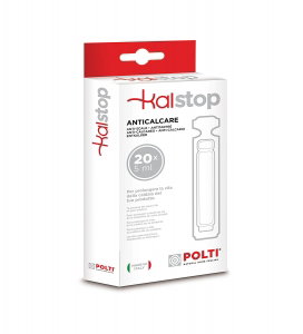 Aparate de curatat cu abur - Solutie Anticalcar Polti KalStop, Biodegradabil, Non-toxic, 20 x 5 ml