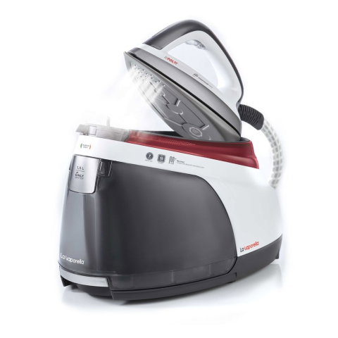 Statie de Calcat Polti La Vaporella XM82C, Talpa Aluminiu, 2350 W, 1.5 l, Boiler pana la 7 Bar, Pompa pana la 15 Bar, Functie Steam Pulse 450 gr, Alb/Rosu [3]