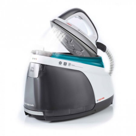 Statie de Calcat Polti La Vaporella XT110C, Talpa Aluminiu, 2350 W, 1.5 l, Boiler 7.5 Bar, Pompa 15 Bar, Functie Steam Pulse 500 gr, Alb/Verde [5]