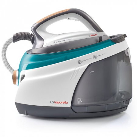 Statie de Calcat Polti La Vaporella XT110C, Talpa Aluminiu, 2350 W, 1.5 l, Boiler 7.5 Bar, Pompa 15 Bar, Functie Steam Pulse 500 gr, Alb/Verde [1]