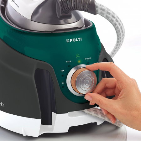 Statie de Calcat Polti La Vaporella XT120C, Talpa Aluminiu, 2350 W, 1.5 l, Boiler 8.5 Bar, Pompa 15 Bar, Functie Steam Pulse 600 gr, Alb/Verde [3]