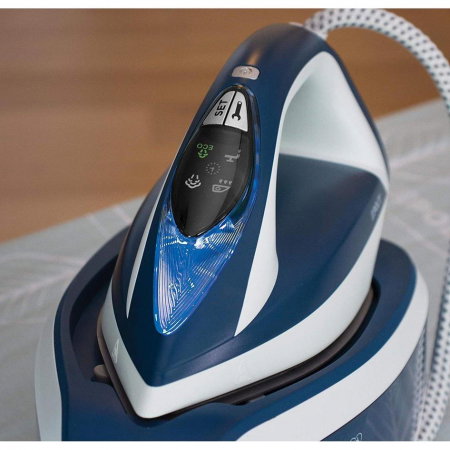 Masa | Statie de calcat - Statie de Calcat Polti Vaporella Express VE 30.30, Talpa Ceramica, 2200 W, 1.6 l, 8 BAR, 240 gr/min, Alb/Albastru