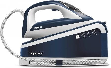 Masa | Statie de calcat - Statie de Calcat Polti Vaporella Express VE 30.10, Talpa Ceramica, 2200 W, 1.6 l, 8 BAR, 240 gr/min, Alb/Albastru
