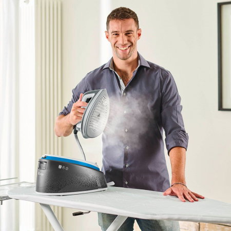 Stație de Călcat Polti Vaporella Instant VI50.54, 2200 W, 2 l, Presiune Pompă 8 BAR, Jet Abur 600 gr/min, Funcție ECO, Gri/Albastru [3]