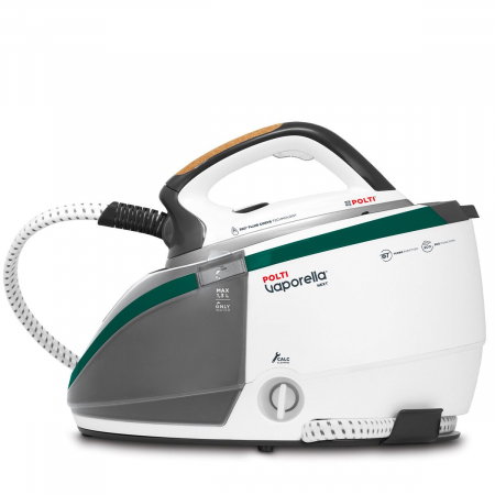 Statie de Calcat Polti Vaporella Next VN18.65, Talpa Aluminiu, 2200 W, 1.3 l, 7,2 BAR, Abur 450 gr/min, 3 Programe, Sistem Anti Calcar, Inchidere Automata, Alb/Verde [3]