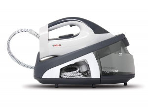 Statie de Calcat Polti Vaporella Simply VS10.10, Talpa Ceramica, 2200 W, 1.5 l, 6.5 BAR, 120 gr/min, Alb/Gri