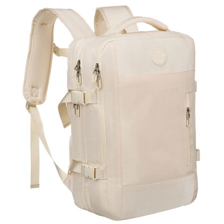 Rucsacuri Dama - Rucsac de călătorie practic ecru cu compartiment din plasă și curele de compresie - Peterson PTR-PTN 24421-6170 ECRU