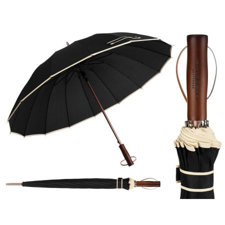Produse noi - Umbrelă mare și elegantă, neagră - Peterson PTR-PTN UMB-02L-6119 BLA
