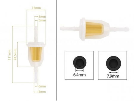 Etrieri frana - Filtru benzina motoutilaje Yamaha / Kohler / John Deere