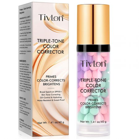 Primer Corector 3 în 1 cu SPF 50 – Hidratează, Matifiază și Uniformizează Tonul Pielii, 40 g