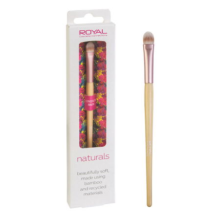 Pensula din bambus pentru aplicarea corectorului ROYAL Natural Concealer Brush, 100% Eco-friendly