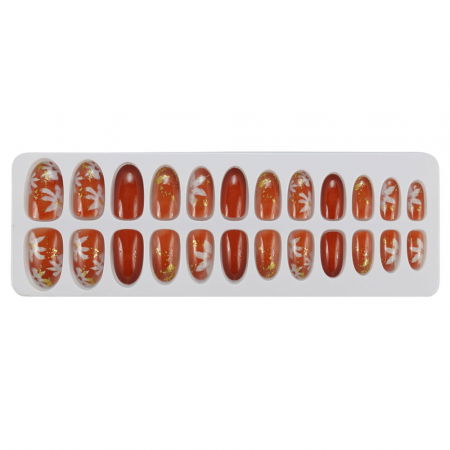 Set 24 Unghii False Tips cu aspect natural, Salon Nails, 03 Autumn