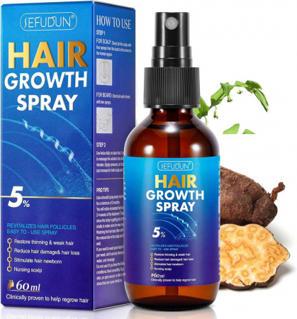 Spray Premium pentru Cresterea Rapida a Parului cu Minoxidil si Extracte din Ierburi, 60 ml