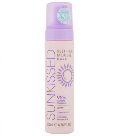 Spuma Autobronzanta Profesionala SUNKISSED Self-tan, DARK, 95% Ingrediente Naturale, 200 ml