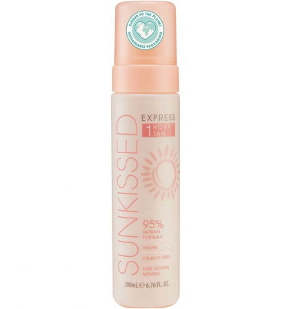 Spuma Autobronzanta Profesionala SUNKISSED Self-tan, 1H TAN, 95% Ingrediente Naturale, 200 ml