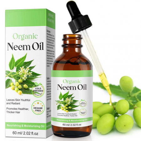 Ulei Organic de Neem, 100% Natural, Premium, Fara Hexan, pentru Piele, Scalp si Par, NOVA KISS®, 60 ml