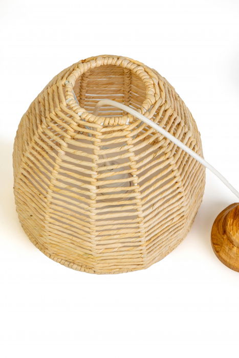 Armonie Luminoasă: Lampa Împletită din Panusă cu Schelet Metalic [3]