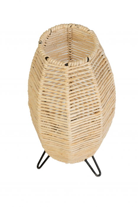 Armonie Luminoasă: Lampa Împletită din Panusă cu Schelet Metalic [3]