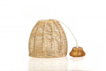 Armonie Luminoasă: Lampa Împletită din Panusă cu Schelet Metalic [0]