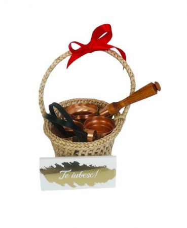 Cos Cadou cu Obiecte din Cupru si Cadou Dulce [0]
