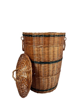 Coș de rufe rotund cu mânere și capac detașabil- 70x43 CM [0]