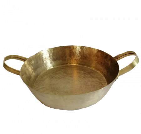 Accesorii din Cupru, Alama, Aluminiu, Metal - Vas din alama cu manere laterale