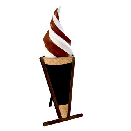 Display uri Lemn - "Ice cream" shaped A-board 155x60cm