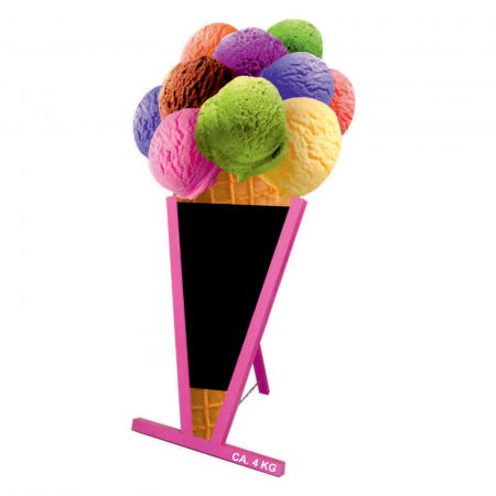 Display uri Lemn - Pink "Ice Cream" shaped A-board 155x83.5cm