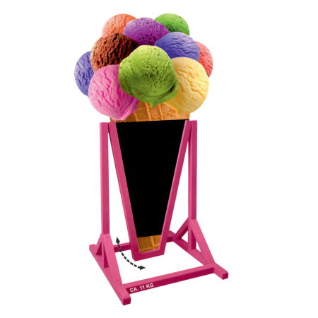 Display uri Lemn - Double sided "Ice Cream" shaped A-board 163x91.5cm