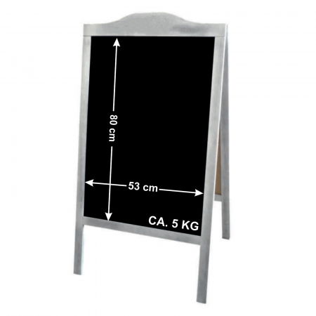 Display uri Lemn - White chain stopper 118x61cm with logo