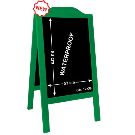 Display uri Lemn - Chain stopper colored 118x65cm with logo, waterproof