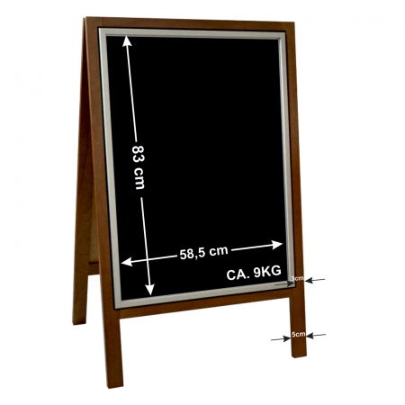 Display uri Lemn - Chain stopper 110x70cm with A1 Poster support