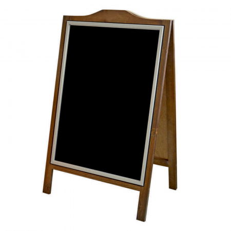 Display uri Lemn - Chain stopper 115x70cm with logo + A1 poster support