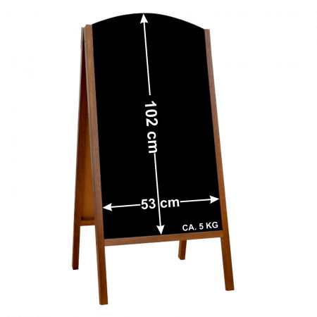 Display uri Lemn - Exchangeable board stopper 130x61cm