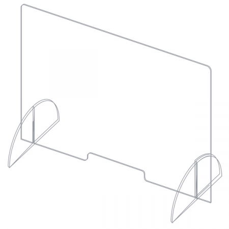 Sisteme de protectie a angajatilor - COVID - Ecran de protectie a angajatilor  H 65 x L 75 CM - demontabil