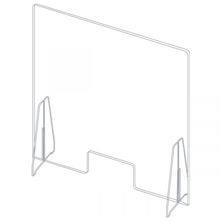 Sisteme de protectie a angajatilor - COVID - Ecran de protectie a angajatilor  H 99 x L 99 CM - demontabil