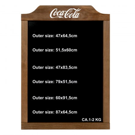 Display uri Lemn - Hanging chalkboard with logo