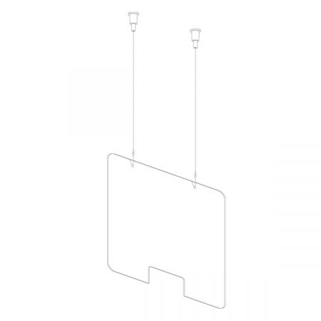 Sisteme de protectie a angajatilor - COVID - KIT Placa de protectie suspendata L 99 x H 99 CM