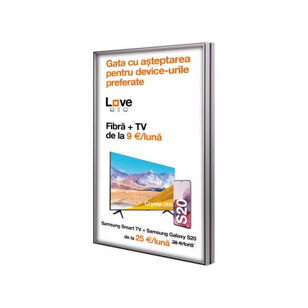 Aluminium Frame - Textile Frame - 45mm Double profile