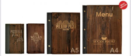 Meniu coperta lemn - Meniu cu coperta din lemn