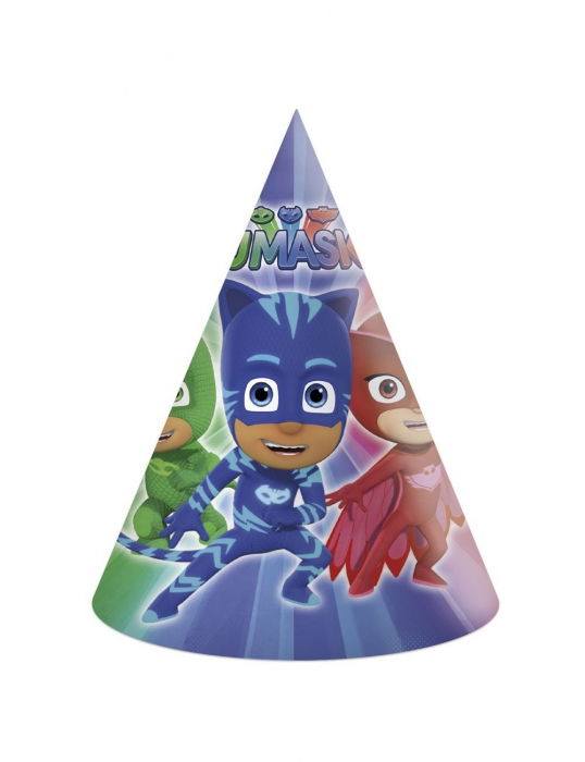 Set 6 coifuri party PJ Masks, 16 cm [1]