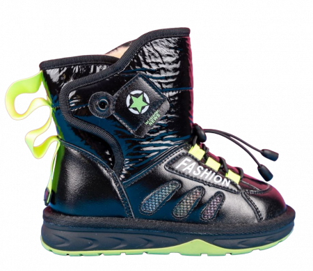 Ghete si cizme copii - Cizme imblanite impermeabile velcro Fashion