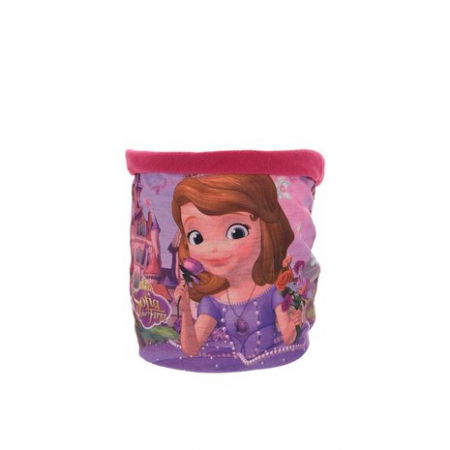 Accesorii imbracaminte copii - Fular circular Printesa Sofia fleece, tip guler, reversibil 50x22 cm